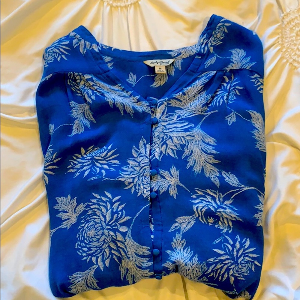 Lucky Brand Blue Longsleeve Blouse